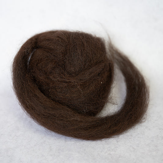 Kardenband Alpakawolle Dunkelbraun