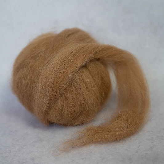 Kardenband Alpakawolle Hellbraun