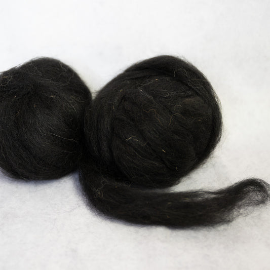 Kardenband Alpakawolle Schwarz