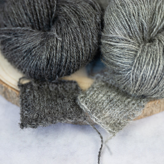 Fühlprobe Schurwollgarn